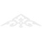 Ekena Millwork Pitch Whitman Architectural Grade PVC Gable Pediment, 48"W x 14"H x 1"P (7/12) GPP048X014X100WHI - alternate 3